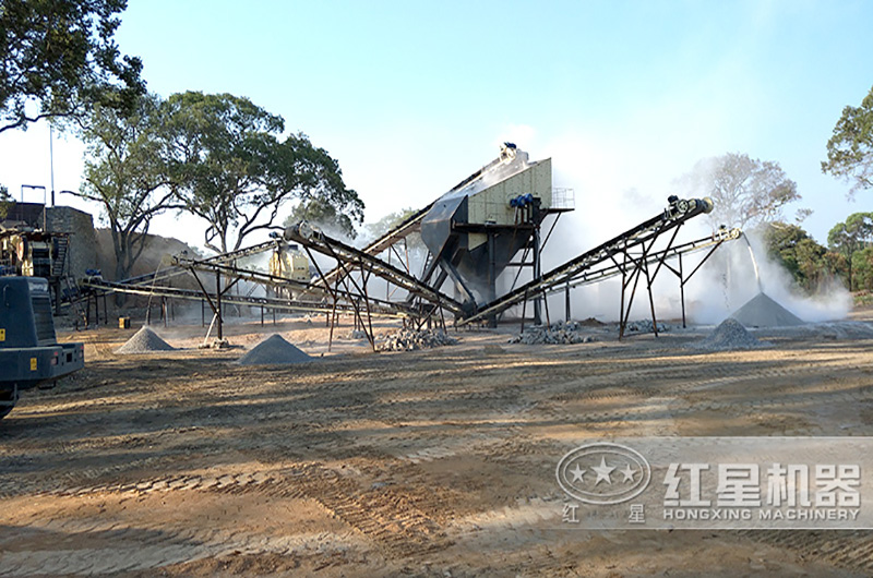 青石200t/h制砂現場實拍 青石200t/h制砂現場實拍